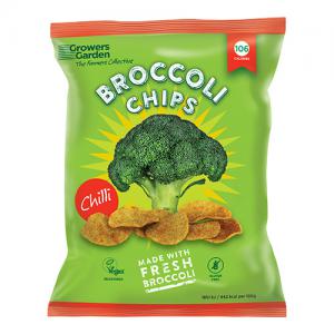 Growers Garden Broccoli Crisps with Chilli 84g Bag Pack of 12