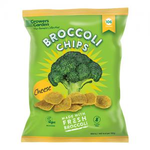 Growers Garden Broccoli Crisps with Cheese 84g Bag Pack of 12