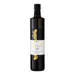 A cluster of six dark-green 750ml glass bottles stands in a neat row, each with a gold screw cap and a cream-and-olive-green label reading Opus Oléa. The label features an olive branch illustration and clear Koroneiki text; bottles reflect soft store lighting. Soft golden oil gleams; minimalist hue.