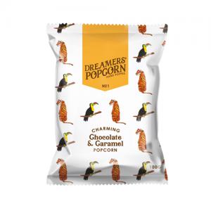 Dreamers Popcorn Chocolate & Caramel Popcorn 100g Pack of 12