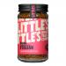 A group of six identical glass jars of Little’s Italian Rich Roast Premium Instant Coffee sits against a neutral background. Each jar has a red screw cap, a deep red label with gold and white lettering and the Little’s logo, showing dark brown granules inside. Soft overhead light glints along glass.