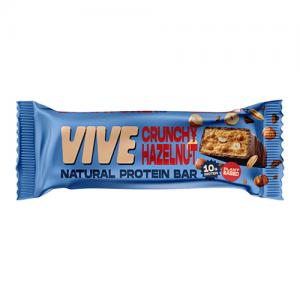 Vive Natural Protein Bar, Crunchy Hazelnut 49g Pack of 12