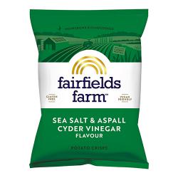 Fairfields Farm Crisps Salt & Aspell Cyder Vinegar Crisps 40g Pack of 36