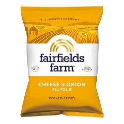 Fairfields Farm Crisps Cheese & Onion Crisps 40g Pack of 36