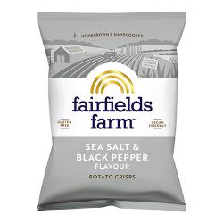 Fairfields Farm Crisps Salt & Black Pepper Crisps 40g Pack of 36