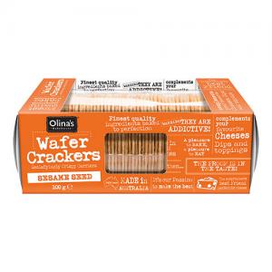 Olinas Bakehouse Wafer Crackers  Sesame 100G Pack of 12