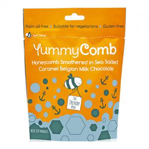 Yummycomb Sea Salted Caramel Chocolate Pouch 100G Pack of 6