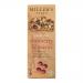 A bright packet shows six thin, golden-brown Miller’s toast slices studded with dried cranberries and dark raisins. The label displays Artisan Biscuits branding and a clear gluten-free note, while the transparent window reveals the crisp, speckled textures of each toast. Light catches berry flecks.