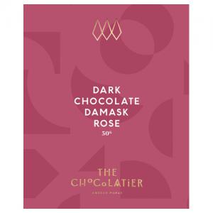 The Chocolatier Damask Rose Dark Chocolate Bar 50g Pack of 15