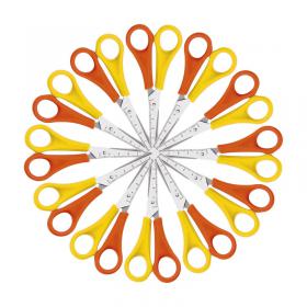 Westcott Left Handed Scissors 130mm Yellow/Orange (Pack of 12) E-21593 00 DH20593