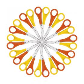 Westcott Left Handed Scissors 130mm YellowOrange (Pack of 12) E-21593 00 DH20593