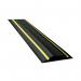 D-Line floor Cable Cover Hazard 80mm 1.8m c/w connectors Yellow/Black FC83H DL64555