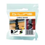 DLine Cable Tidy Band Reusable Hook and Loop Black CTTAPE20001 DL64826