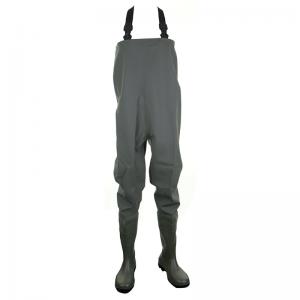 Dunlop PVC Non-Safety Chest Wader 1Pr Green 10 PCW10 DLP33994