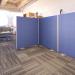 Floor standing fabric screen 1500mm high x 1200mm wide - blue 512-B