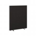 Floor standing fabric screen 1500mm high x 1200mm wide - black 512-K