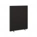 Floor standing fabric screen 1500mm high x 1200mm wide - black 512-K