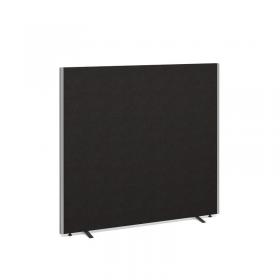 Floor standing fabric screen 1500mm high x 1600mm wide - charcoal 516-C