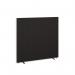 Floor standing fabric screen 1500mm high x 1600mm wide - black 516-K