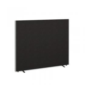 Floor standing fabric screen 1500mm high x 1800mm wide - charcoal 518-C