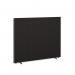 Floor standing fabric screen 1500mm high x 1800mm wide - black 518-K