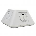 Inca on-surface power module 2 x UK sockets, 2 x twin USB fast charge - white 79-1-WH