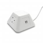 Inca free-standing power module 2 x UK sockets, 2 x twin USB fast charge - white 79-2-WH