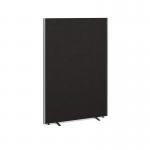 Floor standing fabric screen 1800mm high x 1200mm wide - black 812-K