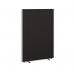 Floor standing fabric screen 1800mm high x 1200mm wide - black 812-K