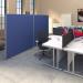 Floor standing fabric screen 1800mm high x 1400mm wide - charcoal 814-C