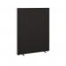 Floor standing fabric screen 1800mm high x 1400mm wide - black 814-K