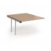 Connex Angled 1200 x 1600 x 725mm Back to Back Add On Bay - Silver Frame Beech Top ACO1216-AB-S-B