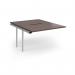 Connex Angled 1200 x 1600 x 725mm Back to Back Add On Bay - Silver Frame Walnut Top ACO1216-AB-S-W
