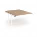 Connex Angled 1200 x 1600 x 725mm Back to Back Add On Bay - White Frame Beech Top ACO1216-AB-WH-B