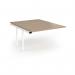 Connex Angled 1200 x 1600 x 725mm Back to Back Add On Bay - White Frame Kendal Oak Top ACO1216-AB-WH-KO