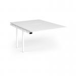 Connex Angled 1200 x 1600 x 725mm Back to Back Add On Bay - White Frame White Top ACO1216-AB-WH-WH