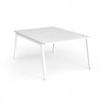 Connex Angled 1200 x 1600 x 725mm Back to Back Desk (2 x 1200mm) - White Frame White Top ACO1216-WH-WH