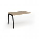 Connex Angled 1200 x 800 x 725mm Single Add On Bay - Black Frame Kendal Oak Top ACO128-AB-K-KO