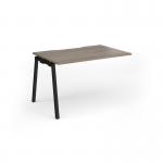 Connex Angled 1200 x 800 x 725mm Single Add On Bay - Black Frame Nebraska Oak Top ACO128-AB-K-NO