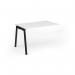 Connex Angled 1200 x 800 x 725mm Single Add On Bay - Black Frame White Top ACO128-AB-K-WH