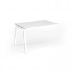 Connex Angled 1200 x 800 x 725mm Single Add On Bay - White Frame White Top ACO128-AB-WH-WH