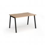 Connex Angled 1200 x 800 x 725mm Single Desk - Black Frame Beech Top ACO128-K-B