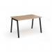 Connex Angled 1200 x 800 x 725mm Single Desk - Black Frame Beech Top ACO128-K-B