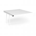 Connex Angled 1400 x 1600 x 725mm Back to Back Add On Bay - White Frame White Top ACO1416-AB-WH-WH