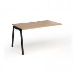 Connex Angled 1400 x 800 x 725mm Single Add On Bay - Black Frame Beech Top ACO148-AB-K-B