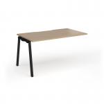 Connex Angled 1400 x 800 x 725mm Single Add On Bay - Black Frame Kendal Oak Top ACO148-AB-K-KO