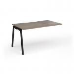 Connex Angled 1400 x 800 x 725mm Single Add On Bay - Black Frame Nebraska Oak Top ACO148-AB-K-NO