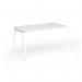 Connex Angled 1400 x 800 x 725mm Single Add On Bay - White Frame White Top ACO148-AB-WH-WH