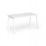 Connex Angled 1400 x 800 x 725mm Single Desk - White Frame White Top ACO148-WH-WH