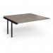 Connex Angled 1600 x 1600 x 725mm Back to Back Add On Bay - Black Frame Nebraska Oak Top ACO1616-AB-K-NO